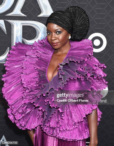 Danai Gurira at the world premiere of Marvel Studios Black Panther: Wakanda Forever held at the Dolby Theatre on October 26, 2022 in Los Angeles,...