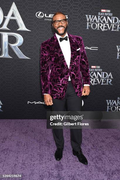 Tyler Perry at the world premiere of Marvel Studios Black Panther: Wakanda Forever held at the Dolby Theatre on October 26, 2022 in Los Angeles,...