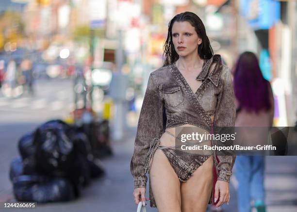 Julia Fox is seen on October 26, 2022 in New York City.