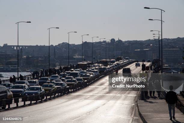 View over the tourist area of Istanbul, Turkey, on october 27, 2022.