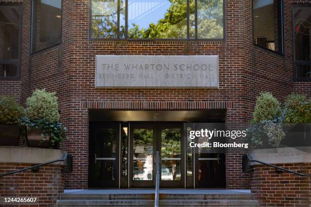 The Wharton School of the University of Pennsylvania in Philadelphia, Pennsylvania, US, on Wednesday, Sept. 28, 2022. Gender parity in graduate...