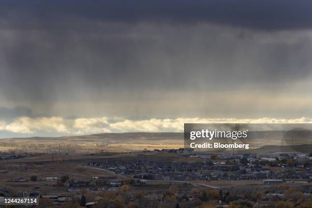 Residential homes in Casper, Wyoming, US, on Sunday, Oct. 23, 2022. The American middle class is facing the biggest hit to its wealth in a generation...