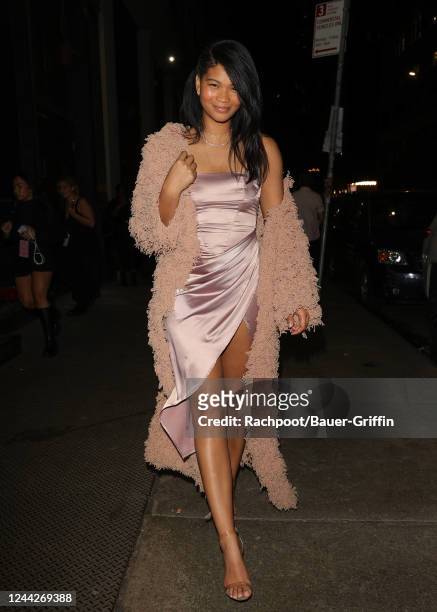 Chanel Iman is seen on October 26, 2022 in New York City.