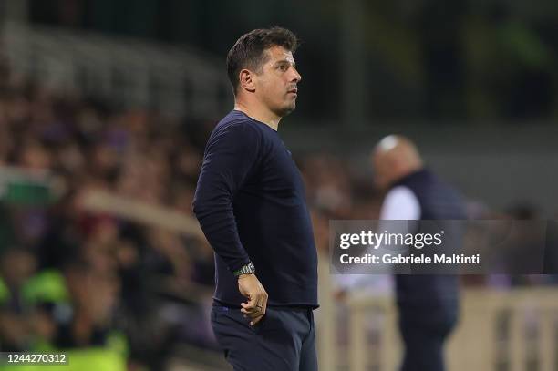 Emre Belözoglu maganar of Istanbul Basaksehir FK looks on during the UEFA Europa Conference League group A match between ACF Fiorentina and Istanbul...