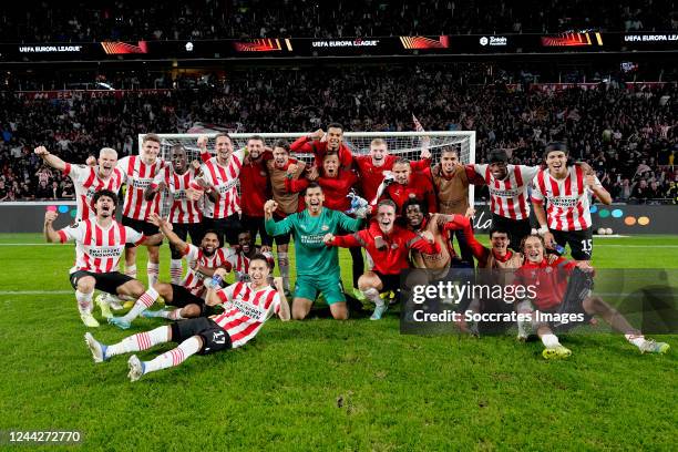 Philipp Max of PSV, Guus Til of PSV, Jordan Teze of PSV, Luuk de Jong of PSV, Joel Drommel of PSV, Marco van Ginkel of PSV, Boy Waterman of PSV, Cody...