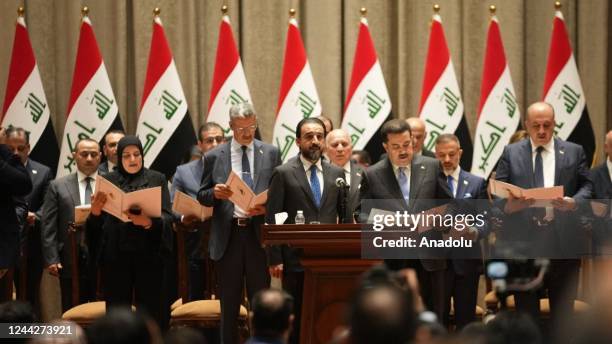 Mohammed Shia al-Sudani , who was assigned to form the countryâs new government after months of political instability, and new ministers take oath...