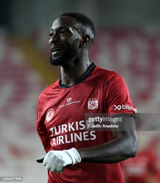 Yatabare of Demir Grup Sivasspor celebrates with his team mates after scoring a goal during the UEFA Europa Conference League Group G week 5 match...