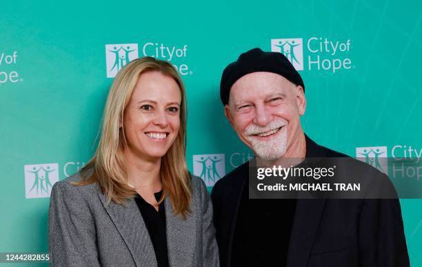 Steven T. Rosen , City of Hope Provost Chief Scientific Officer, and Candice Polovina Rosen arrive for the City of Hope 2022 Spirit of Life Gala at...