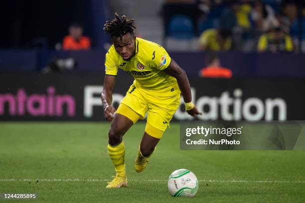 Villarreal's Samuel Chimerenka Chukwueze during UEFA Conference League between Villarreal CF and Hapoel Beer Sheva at Ciutat de Valencia Stadium on...