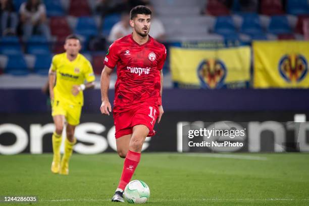 Tomer Yosefi for Hapoel Beer Sheva during UEFA Conference League between Villarreal CF and Hapoel Beer Sheva at Ciutat de Valencia Stadium on October...