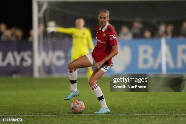 Manchester United's MILLIE TURNER during the FA Women's League Cup match between Durham Women FC and Manchester United at Maiden Castle, Durham City...