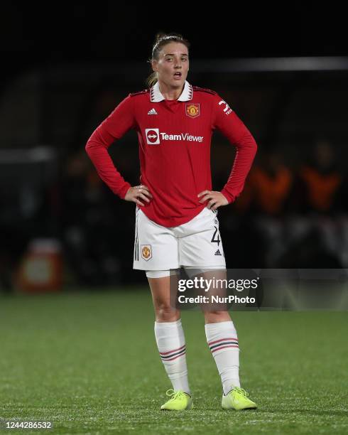 Of Manchester United during the FA Women's League Cup match between Durham Women FC and Manchester United at Maiden Castle, Durham City on Wednesday...