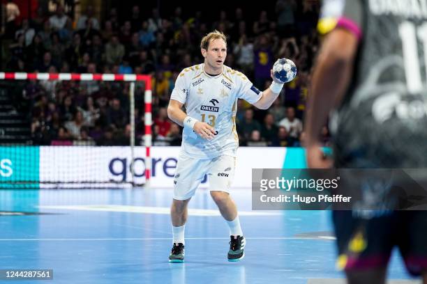 Steffen WEINHOLD of THW Kiel during the EHF Champions League match between Nantes and Kiel on October 27, 2022 in Nantes, France.