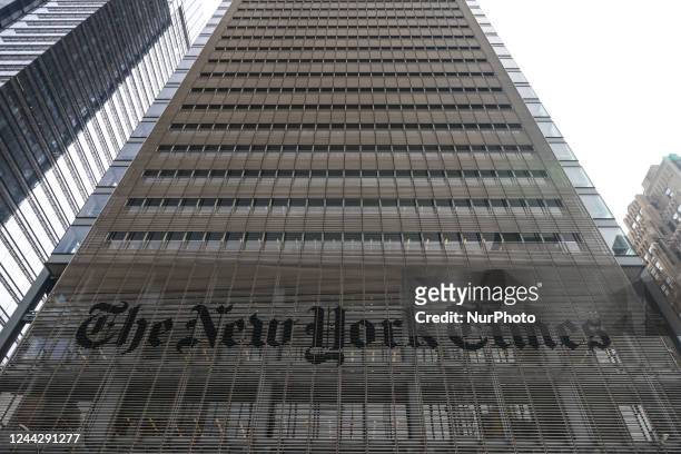 The New York Times building in New York, United States, on October 26, 2022.