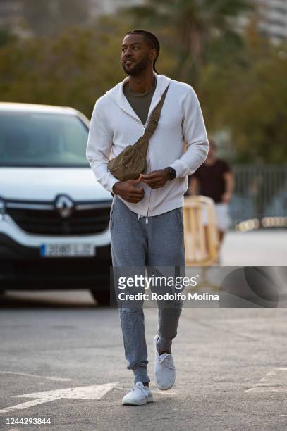 Cory Higgins, #22 of FC Barcelona arriving to the arena prior the 2022/2023 Turkish Airlines EuroLeague Regular Season Round 5 match between FC...