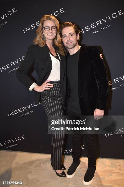 Natasha Silver Bell and Aaron Gershenson attend Inservice Foundation's A Celebration Of Life And Recovery on October 27, 2022 at G Space Gallery in...