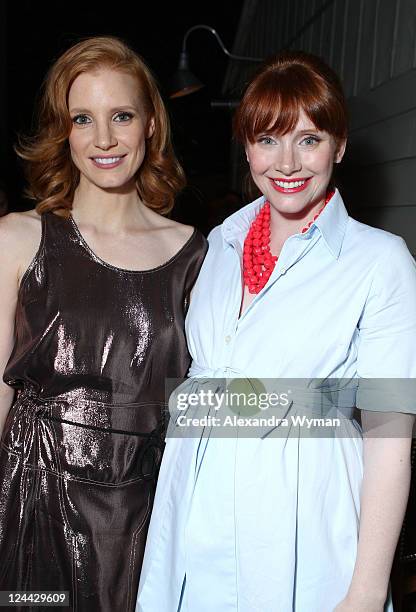 Actress Jessica Chastain and Actress/Producer Bryce Dallas Howard attend kate spade new york and Bryce Dallas Howard's Celebration of Women In Film...