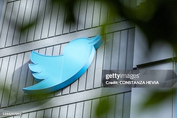 Twitter Signage The Twitter logo is seen on a sign on the exterior of Twitter... News ...