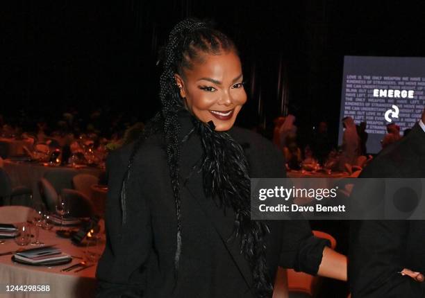 Janet Jackson attends the EMERGE GALA Dinner and Live Charity Auction hosted by International supermodel and philanthropist Naomi Campbell in...