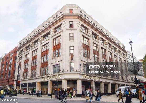 General view of Marks & Spencer store on Oxford Street near Marble Arch. Marks & Spencer are planning to demolish the building and rebuild the store....