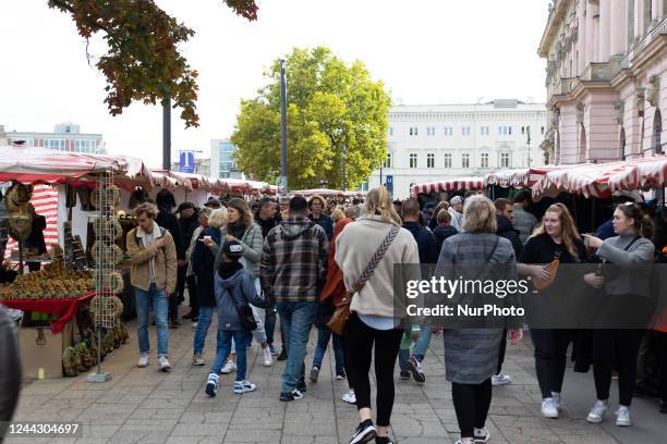 Daily life in Berlin. Market place near the island of museums, on october 04, 2022.