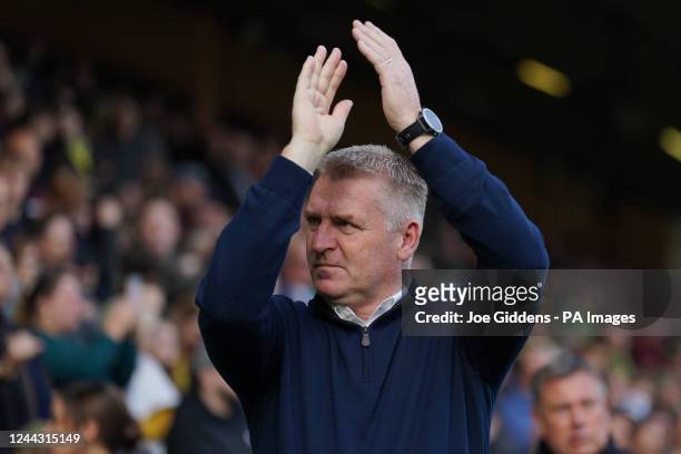 Norwich City manager Dean Smith before the Sky Bet Championship match at Carrow Road, Norwich. Picture date: Saturday October 29, 2022.