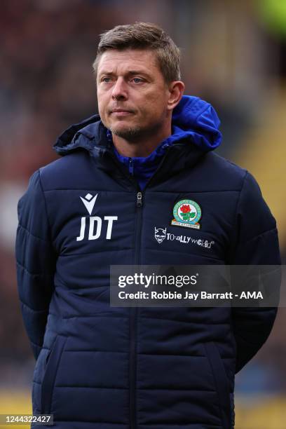 Jon Dahl Tomasson the head coach / manager of Blackburn during the Sky Bet Championship between Hull City and Blackburn Rovers at MKM Stadium on...