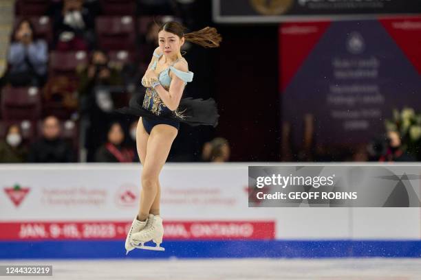 Rika Kihira of Japan skates her free skate in the womens competition at Skate Canada International in Mississauga, Canada, on October 29, 2022.