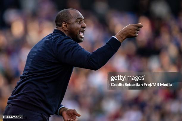 Manager Patrick Vieira of Crystal Palace during the Premier League match between Crystal Palace and Southampton FC at Selhurst Park on October 29,...