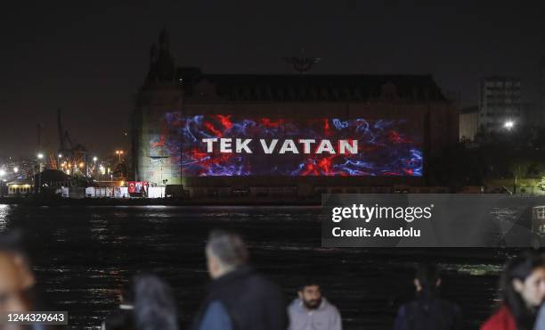 Haydarpasa railway station is the scene of a special 3D video mapping show with the theme of the "Century of Turkiye" within the 99th anniversary of...