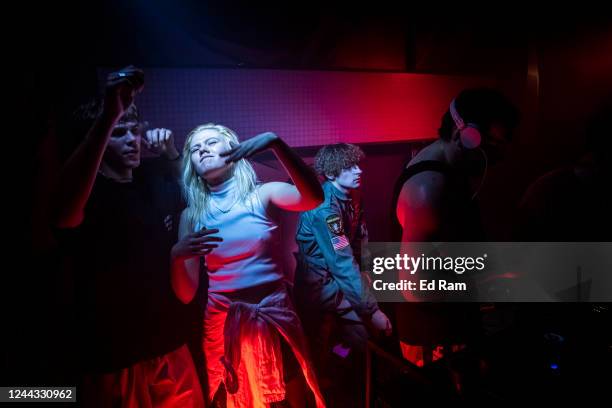 People celebrate Halloween at a party in HVLV night club on October 29, 2022 in Kyiv, Ukraine. In recent weeks, Russia has escalated its attacks on...