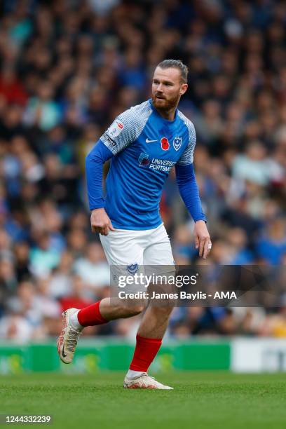 Ryan Tunnicliffe of Portsmouth during the Sky Bet League One between Portsmouth and Shrewsbury Town at Fratton Park on October 29, 2022 in...