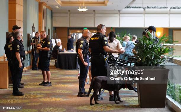 Police presence following the meeting by members of the Florida Board of Medicine and Board of Osteopathic Medicine to discuss the efficacy of...