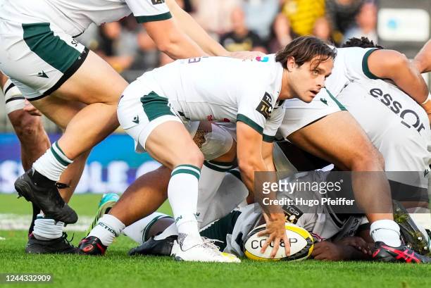 Clovis LE BAIL of Section Paloise during the Top 14 match between La Rochelle and Pau on October 29, 2022 in La Rochelle, France.