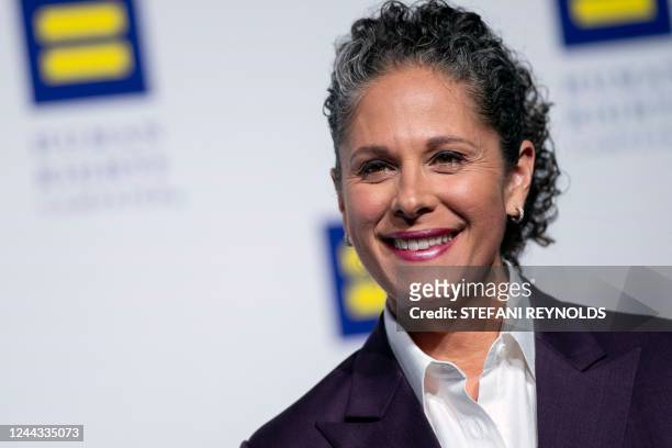 Comedian Dana Goldberg attends the annual Human Rights Campaign National Dinner, in Washington, DC, on October 29, 2022. - HRC is a lesbian, gay,...