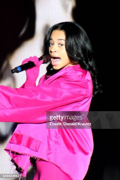Ella Mai performs in concert as she opened for Mary J. Blige at Atlantic City Boardwalk Hall on October 29, 2022 in Atlantic City, New Jersey.