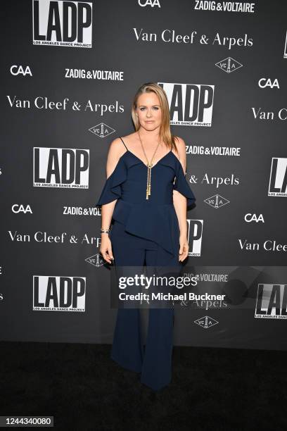 Alicia Silverstone at the L.A. Dance Project 10th Anniversary Gala held at a private residence in Beverly Hills on October 29, 2022 in California.