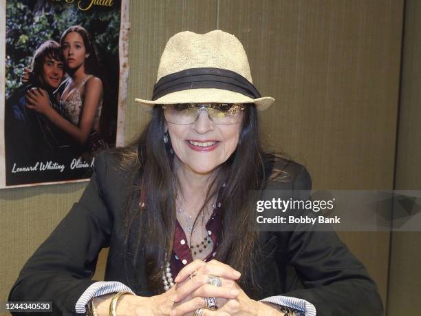 Olivia Hussey attends the Chiller Theatre Expo Halloween 2022 at Hilton Parsippany on October 28, 2022 in Parsippany, New Jersey.