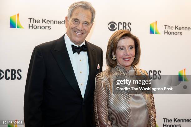 Paul Pelosi and Nancy Pelosi pose on the red carpet of the 44th annual Kennedy Center Honors at the Kennedy Center in Washington, D.C. On Sunday,...