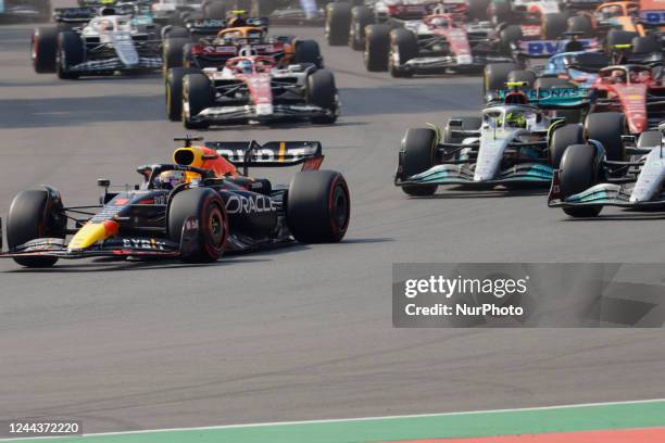 Initial start of the Formula 1 Grand Prix of Mexico City at the Autodromo Hnos. Rodríguez, where the driver Max Verstappen of the Red Bull team won...