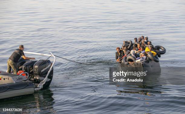 Irregular migrants are seen as operation carried out by the Tunisian National Guard against African irregular migrants who want to reach Europe...