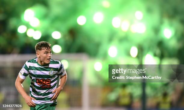 Dublin , Ireland - 30 October 2022; Justin Ferizaj of Shamrock Rovers during the SSE Airtricity League Premier Division match between Shamrock Rovers...