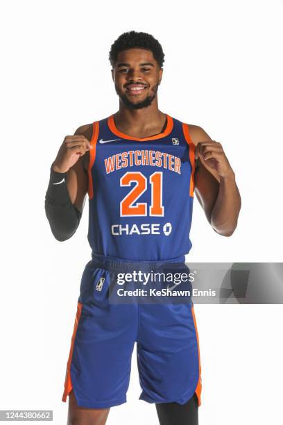 Walker of the Westchester Knicks poses for a portrait during G League Media Day at the Knicks Training Facility on October 28, 2022 in Tarrytown, New...