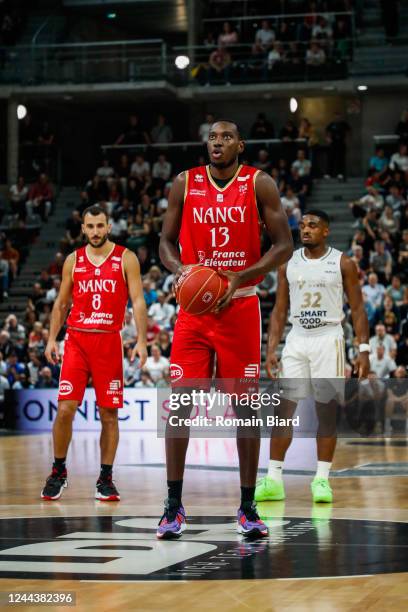 Stephane GOMBAULD of Nancy during the Betclic Elite match between LDLC ASVEL and Stade Lorrain Universite Club Nancy at The Astroballe on October 31,...