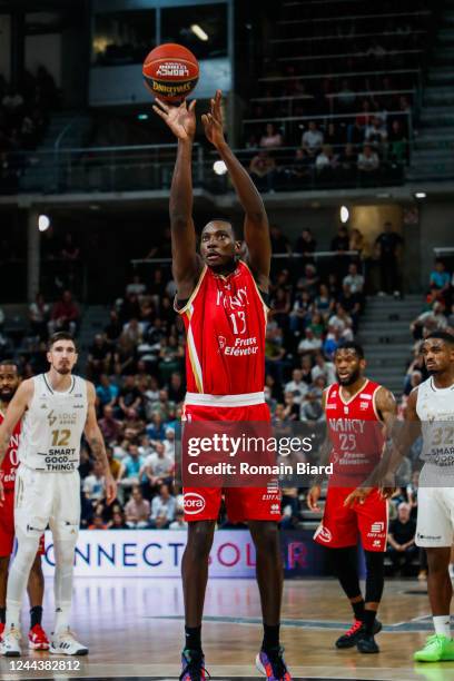 Stephane GOMBAULD of Nancy during the Betclic Elite match between LDLC ASVEL and Stade Lorrain Universite Club Nancy at The Astroballe on October 31,...