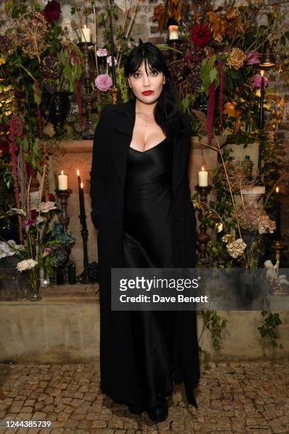 Daisy Lowe attends the Hallow's Eve Dinner hosted by Florence Welch at Luca Restaurant on October 31, 2022 in London, England.