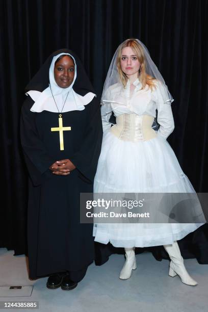 Lolly Adefope and Aimee Lou Wood attend Jonathan Ross's Halloween Party at The House of KOKO on October 31, 2022 in London, England.