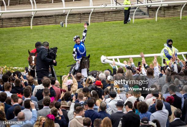 Mark Zahra rides Gold Trip to win race 7 the Lexus Melbourne Cup during 2022 Melbourne Cup Day at Flemington Racecourse on November 01, 2022 in...