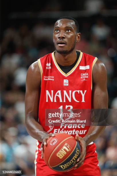 Stephane GOMBAULD of Nancy during the Betclic Elite match between LDLC ASVEL and Stade Lorrain Universite Club Nancy at The Astroballe on October 31,...