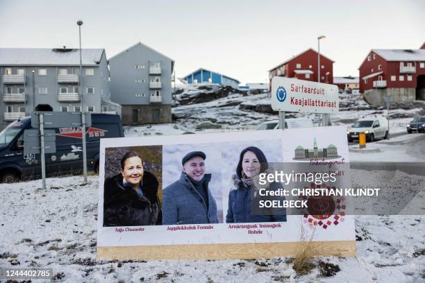 Parliamentary candidates for the Inuit Ataqatigiit political party, Aaja Chemnitz Larsen, Aqqalukkuluk Fontain and Anaranguak Inusugtok Rohde are...